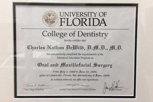 About Us Dr Chuck DeWild Florida Oral Surgery